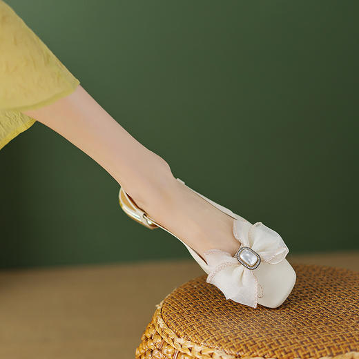 爆款百搭，新款蝴蝶结公主风平头后空凉鞋HBP-3476A 商品图3