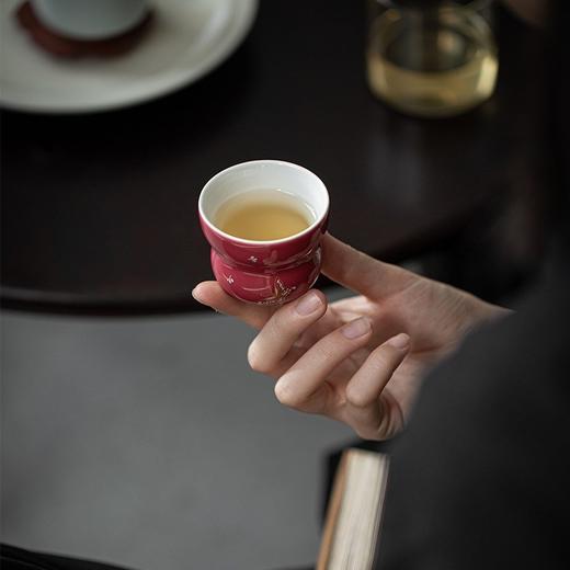 岚工坊 金银错舞蝶/葫芦茶杯   功夫茶具文人品茗杯 金银错舞蝶陶瓷主人杯 商品图3