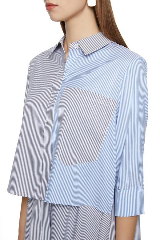 TONGRI曈日 条纹拼接不规则衬衣 5156 商品图2