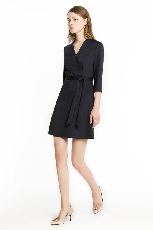 Lia Shade 藏青色包裹式连衣裙 1202【不含腰带】 商品图1