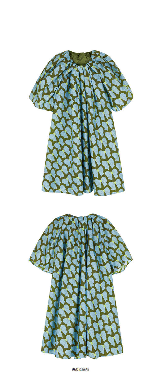 jnby  全棉府绸蝴蝶结短袖连衣裙  1N3G12480 商品图9