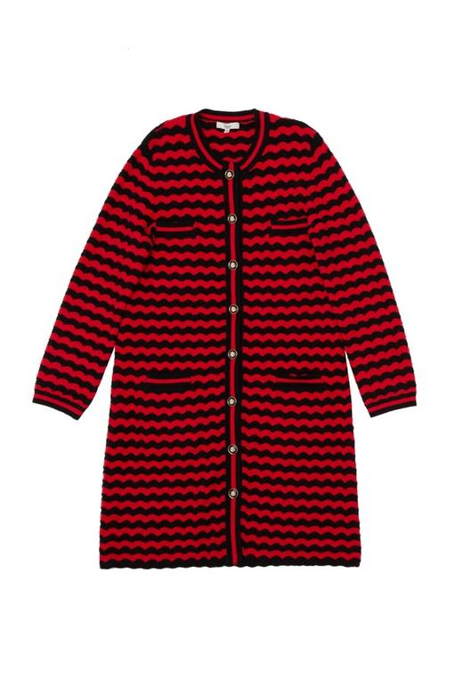 WEN&VI 拼色波浪条纹针织开衫 5539 商品图4