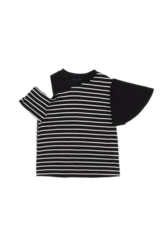 AVA 不对称露肩条纹T恤 5723 商品图4