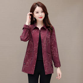 通勤百搭，舒适小翻领衬衫外套QYM-182301-Y