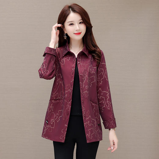 通勤百搭，舒适小翻领衬衫外套QYM-182301-Y 商品图0