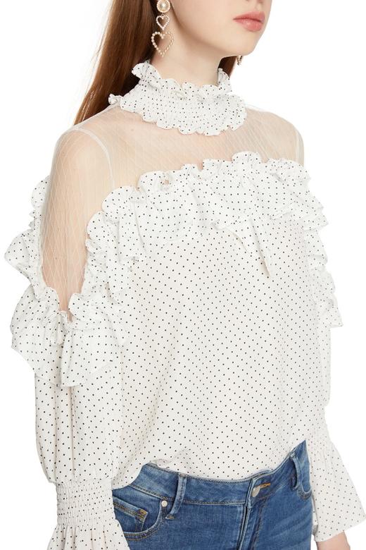 TT.COLOR 木耳边半透明波点上衣 5020 商品图2