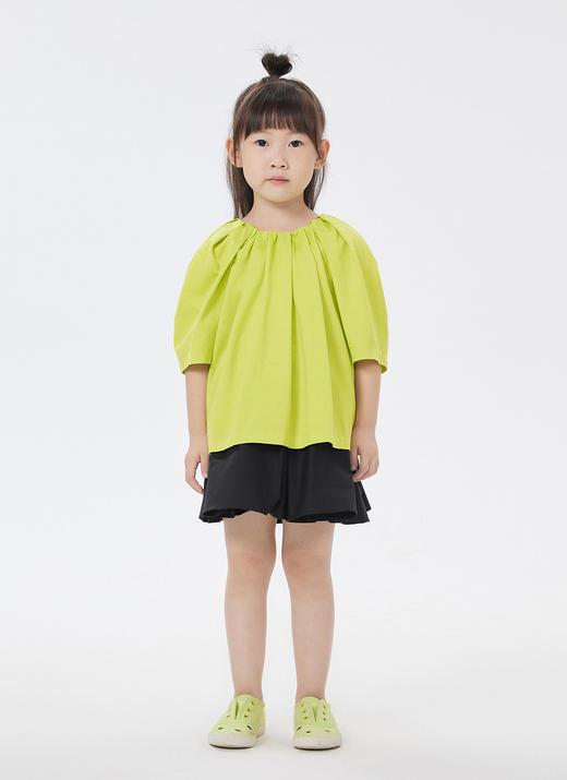 jnby  23年春款  褶皱领口短袖T恤  1N3113210 商品图8