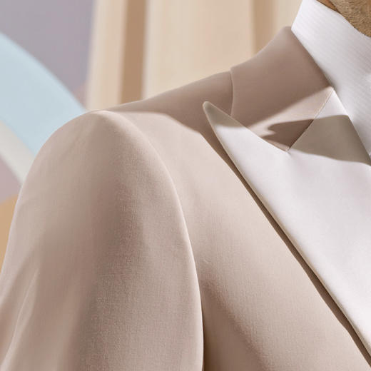 Stylbiella 澳洲美丽诺羊毛粉红色礼服全麻衬套装 商品图1