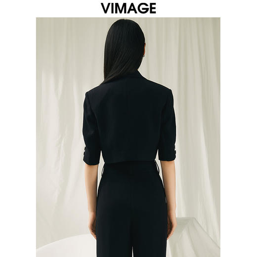 VIMAGE纬漫纪春季新款时尚百搭短款外套女V1903523 商品图4