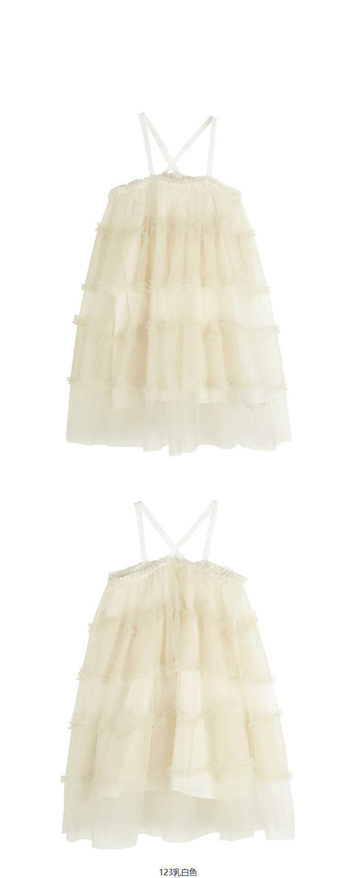 jnby  23年春款   柔软层次感细纱吊带连衣裙  1N3G12800 商品图9