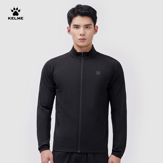 KELME卡尔美针织立领外套男春季新开衫高弹健身透气运动上衣 商品图2
