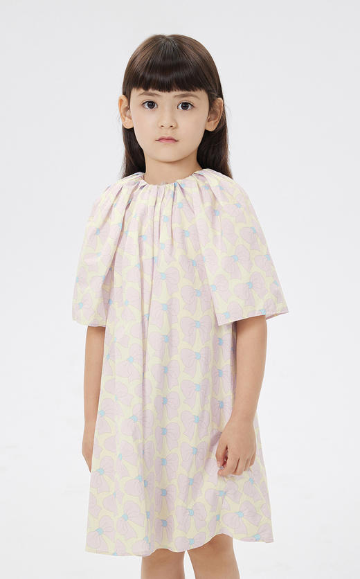 jnby  全棉府绸蝴蝶结短袖连衣裙  1N3G12480 商品图3