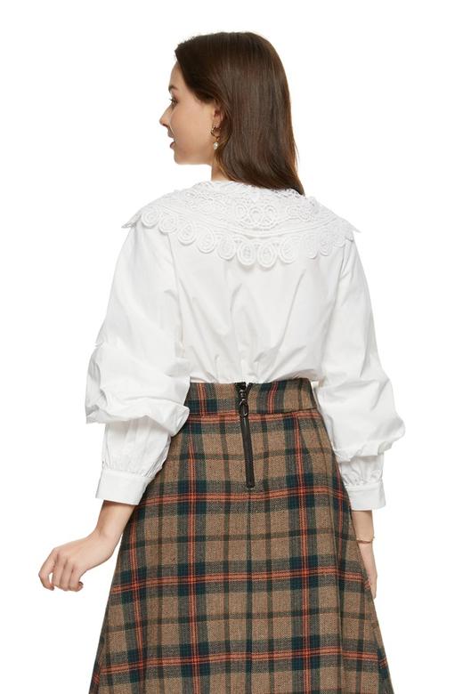 HAYES 灯笼袖花边领上衣 5958 商品图1