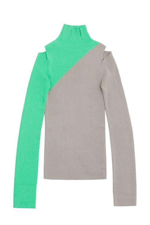 JNBY江南布衣 拼色挖肩修身毛衣 5666 商品图4