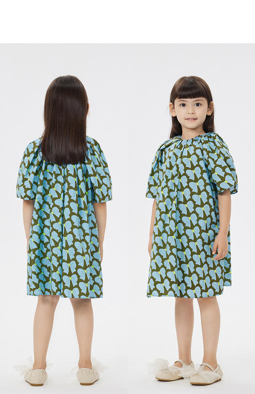 jnby  全棉府绸蝴蝶结短袖连衣裙  1N3G12480 商品图7