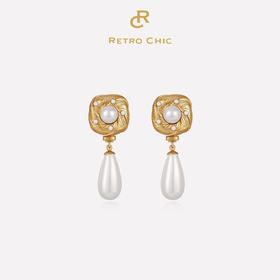 【熊黛林&王楚然&刘芳菲同款】Victoria维多利亚系列｜金丝珍珠耳环（2色可选）