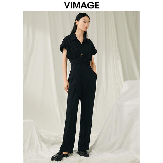 VIMAGE纬漫纪夏季新品高腰修身显瘦连体裤V1907510 商品图1