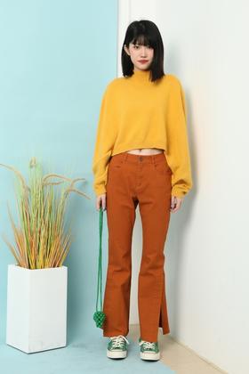 EMC亿美丞 黄色蝙蝠袖短毛衣 4999