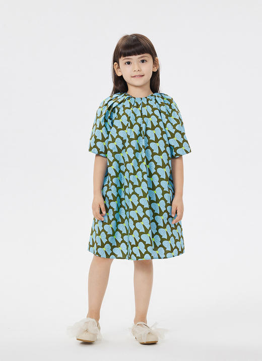 jnby  全棉府绸蝴蝶结短袖连衣裙  1N3G12480 商品图8