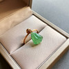 冰种阳绿翡翠莲蓬戒指18k玫瑰金镶嵌 商品缩略图0