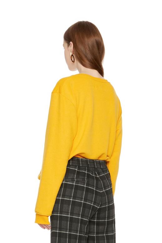 Pull&Bear 字母饰黄色套头卫衣 5347 商品图1