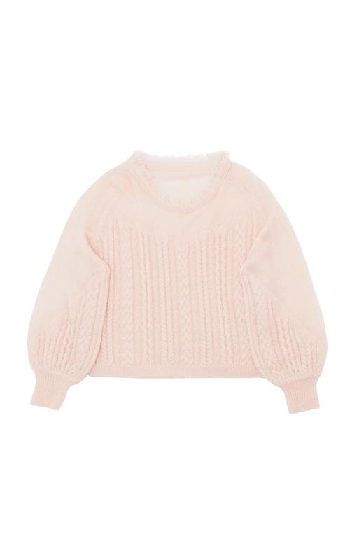 HAYES 绞花蕾丝边饰针织衫 5550 商品图4