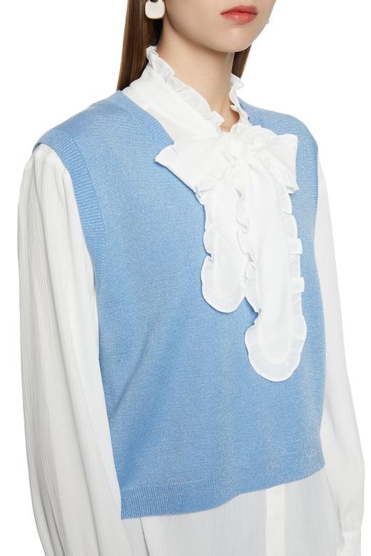 Jessy line 甜美风系带拼接上衣 5933 商品图2