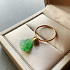 冰种阳绿翡翠莲蓬戒指18k玫瑰金镶嵌 商品缩略图5