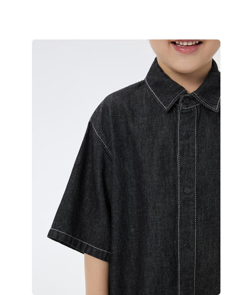 jnby  23年春款   全棉活性印染短袖衬衣  1N3213540 商品图5