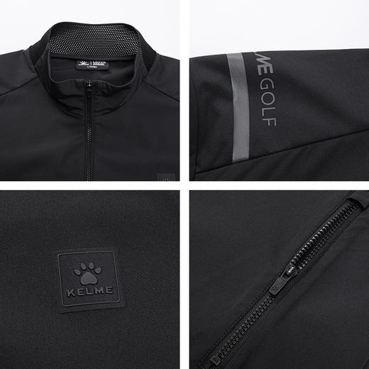 KELME卡尔美立领梭织外套男春夏透气四面弹训练开衫外套 商品图4