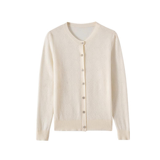 早春新款，女装圆领针织开衫薄款短外套小个子上衣CC-ABS7116 商品图4