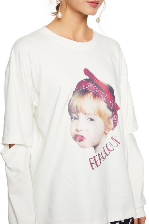 SUMMER & SAGE 人物印花开口T恤 5920 商品图2