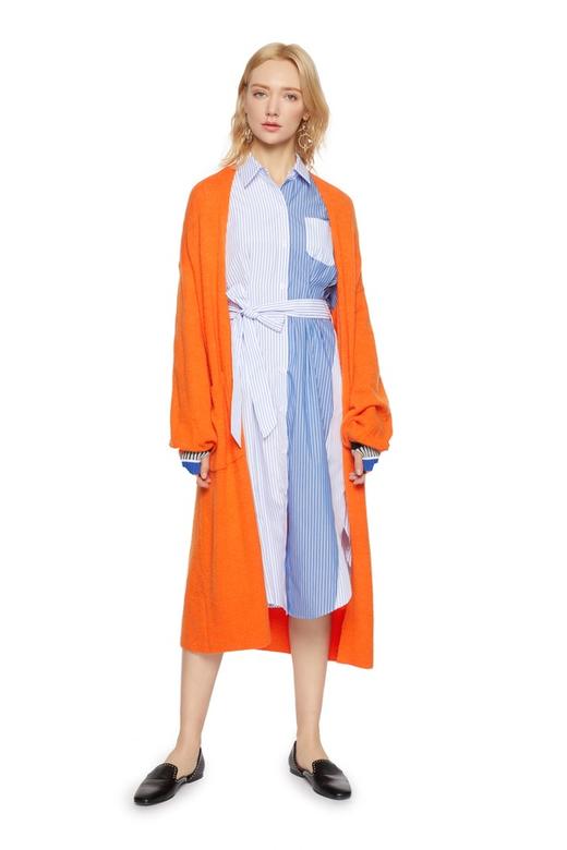 AVA 橙色长款毛衣开衫 5625 商品图0