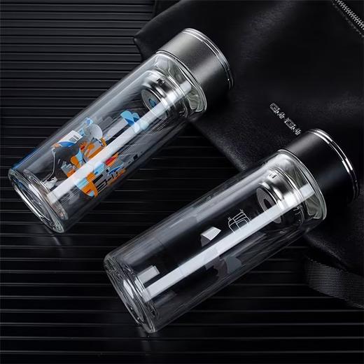 璃海匠心尚德玻璃博物馆商旅郎才女貌双层玻璃对杯300ml 商品图1