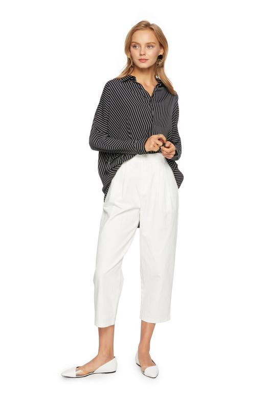 AVA 不规则黑白条纹衬衫 5696 商品图3