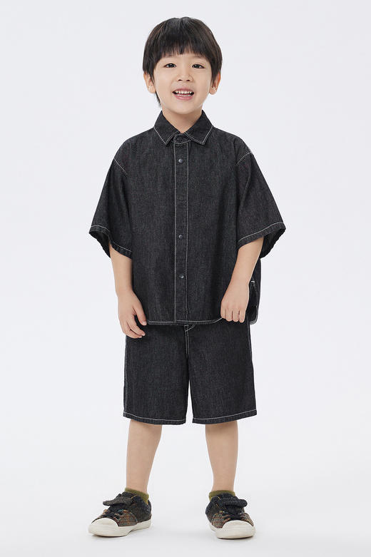 jnby  23年春款   全棉活性印染短袖衬衣  1N3213540 商品图0