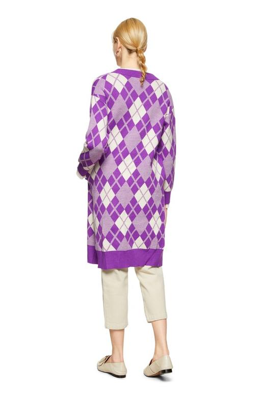 OCTAVIA 拼色菱格毛衣外套 5980 商品图1