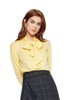 JEMO DRESSING 黄色系带针织上衣 5164 商品缩略图0