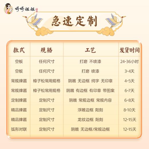 婷婷诗教定制牌匾 商品图1