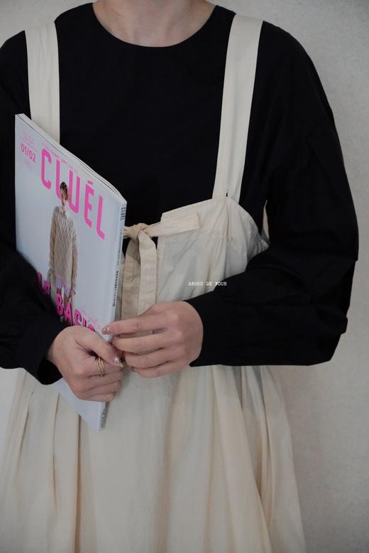 （4折）FRANCESCA卡其白黑色圆领上衣 商品图3