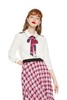 Betu百图 格纹系带白衬衣 5247 商品缩略图0