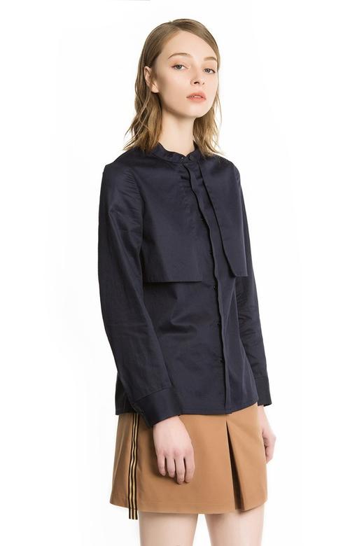 Lia Shade 藏青色立领衬衫 1201 商品图1