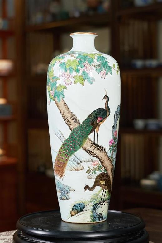 粉彩锦上添花梅瓶 商品图0