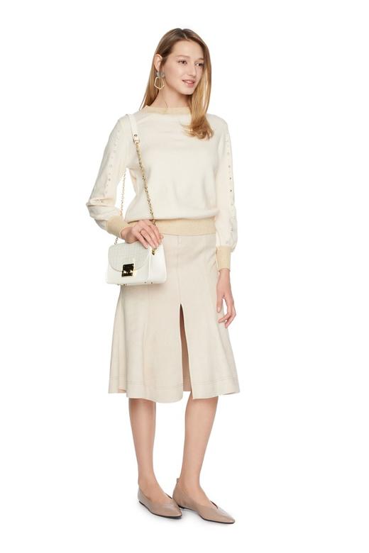 CENCH EDITION 拼色圆领白色毛衣 5190 商品图3