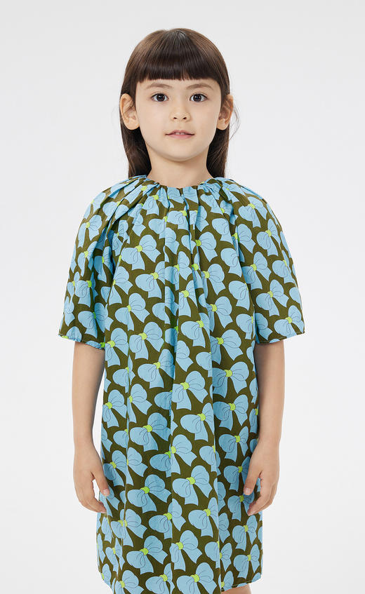 jnby  全棉府绸蝴蝶结短袖连衣裙  1N3G12480 商品图6