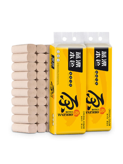 蓝漂 竹浆本色卷纸16卷 ZYQ-23907 商品图0
