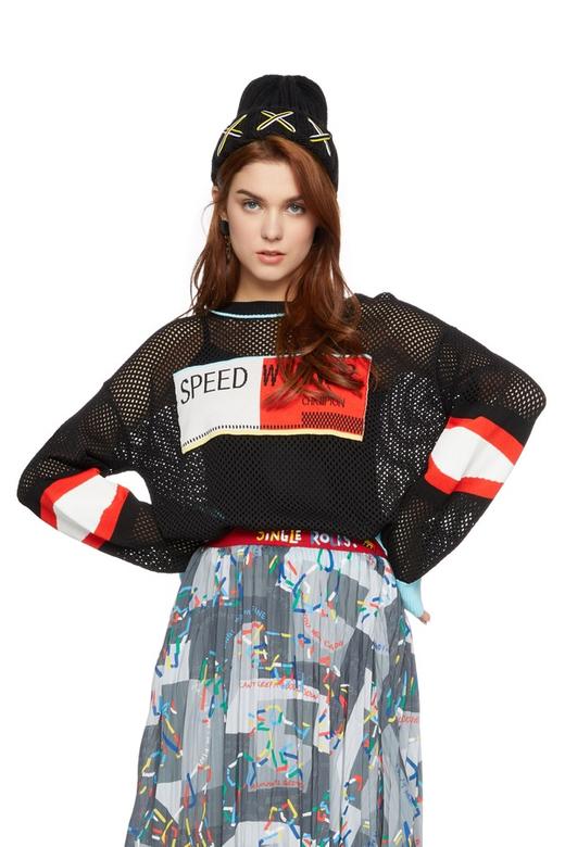 SUMMER & SAGE 运动风活力网眼上衣 5232 商品图0