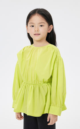 jnby  23年春款  细腻府绸H型长袖TOP  1N3211870