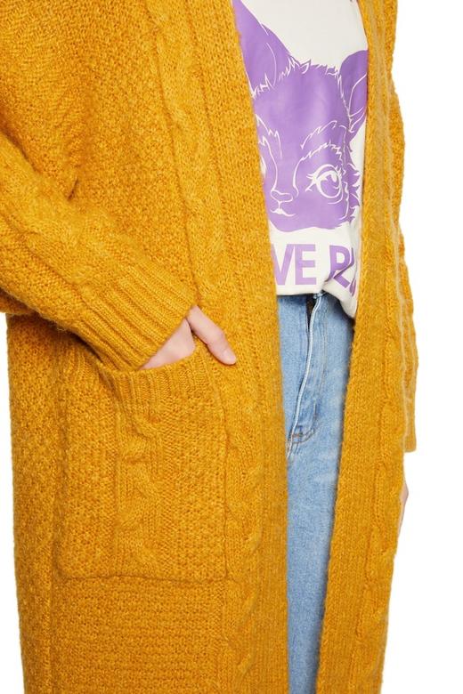 OSA欧莎 简约黄色毛衫长外套 5131 商品图2