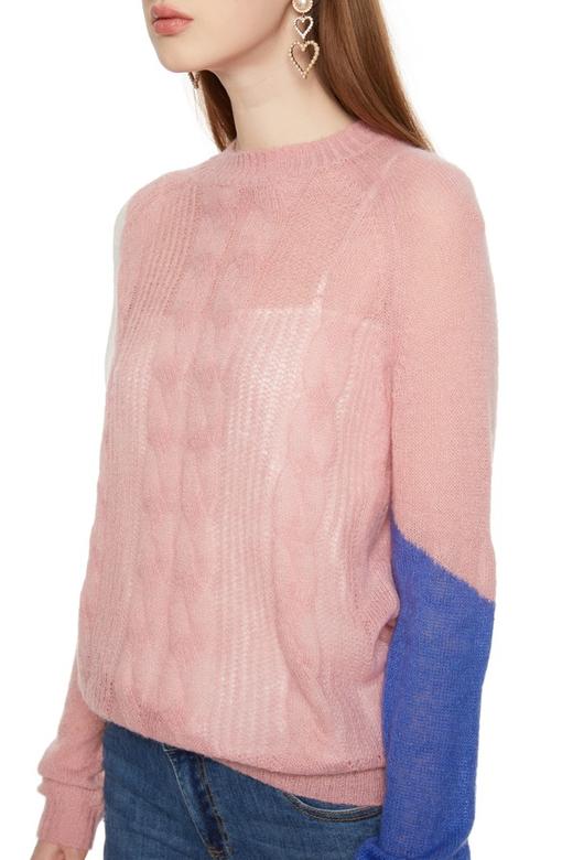 VERDPEEIN婉派 三色拼接薄毛衣 5250 商品图2